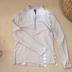 lululemon athletica Light Gray Long Sleeve Quarter-Zip Top *never worn*